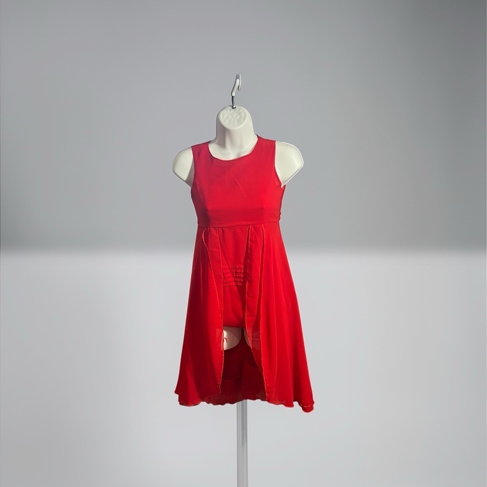 Elegant Red Sleeveless Dress